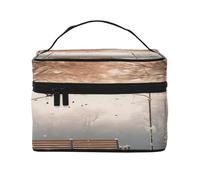 Now Falling in The Park - Grande trousse de maquillage imperméable imprimée pour voyage et salle de sport, organiseur de maquillage avec 4 sangles élastiques et compartiments, tissu sergé de qualité