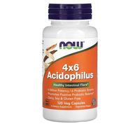 Now Foods 4x6 Acidophilus, 120 Gélules Végétales