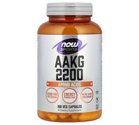Now Foods, Aakg 2200, 2200 Mg, 180 Capsules Végétariennes (550 Mg Par Capsule)