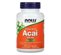 Now Foods Açaï Lyophilisée, 500 Mg, 100 Gélules Végétales