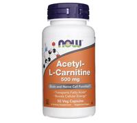 Now Foods, acétyl-L-carnitine, 500 mg, 50 légumes. Capsules - Livraison éclair