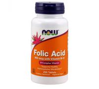 Now Foods - Acide folique 800 mcg avec vitamine B-12 - 250 comprimés