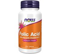 Now Foods, acide folique avec vitamine B-12, 800 mcg, 250 comprimés - livrais...