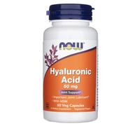 Now Foods Acide hyaluronique 50 mg + MSM – 60 gélules végétaliennes
