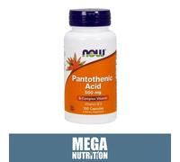 Now Foods Acide Pantothénique Avec B-Complex Vitamine non-Ogm 500mg 100 Capsules