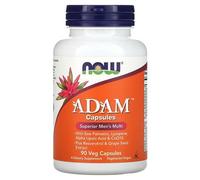 Now Foods, Adam, Complément Multivitaminé Supérieur Pour Hommes, 90 Capsules Végétariennes