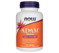 NOW Foods ADAM Multivitamines Homme 60 comprimés Saw Palmetto Lycopène CoQ10