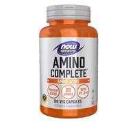 Now Foods, Amino Complete (Mélange d'Acides Aminés), 120 Capsules végétariennes, avec BCAA, Testé en Laboratoire, Sans Gluten, Végétarien, Sans OGM
