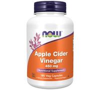 Now Foods, Apple Cider Vinegar (Vinaigre de Cidre), 450mg, 180 Capsules, Testé en Laboratoire, Sans Gluten, Sans Soja, Végétarien