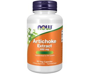 Now Foods, Artichoke Extract (Extrait d'Artichaut), 450mg, Standardisé en Cynarine, 90 Capsules végétaliennes, Testé en Laboratoire, Sans Soja, Sans Gluten, Végétarien, Sans OGM