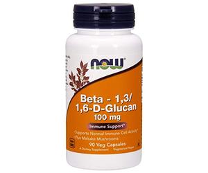 NOW Foods Beta - 1,3/1,6-D-Glucan, 100mg - 90 vcaps