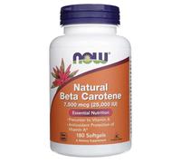 Now Foods Bêta-Carotène naturel 7500 mcg ( 25000 IU ) - 180 gélules