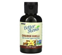 Now Foods Better Stevia, Édulcorant Liquide Zéro Calorie, Cannelle-Vanille, 60 Ml