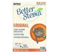 Now Foods Betterstevia, Édulcorant Zéro Calorie, Original, 100 Sachets, 100 G