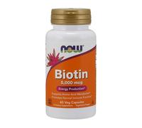 NOW Foods, Biotine, 5 000 mcg, 60 Gélules Végétales