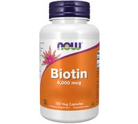 Now Foods, biotine, 5000 mcg, 120 capsules végétales - livraison éclair