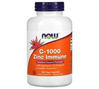 Now Foods C-1000 Zinc Immune, 180 Capsules Végétales