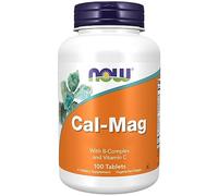 Now Foods, Cal-Mag, avec un Complexe de Vitamine B et de Vitamine C, Haute Dosé, 100 Comprimés végétaliens, Sans Gluten, Sans Soja, Végétarien, Sans OGM