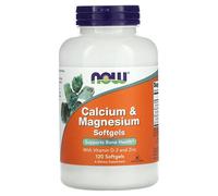 Now Foods Calcium Et Magnésium Avec Vitamine D3 Et Zinc, 120 Capsules À Enveloppe Molle