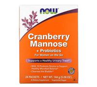 Now Foods, Canneberge, Mannose + Probiotiques, Pour Femmes, À Emporter Partout, 24 Sachets, 6 G Chacun