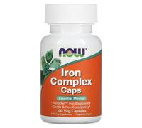 Now Foods Capsules Au Complexe De Fer, 100 Capsules Végétariennes