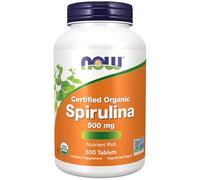 Now Foods, Certified Organic Spirulina (Spiruline Certifiée Biologique), 500mg, 500 Comprimés végétaliens, Testé en Laboratoire, Sans Soja, Sans Gluten, Végétarien