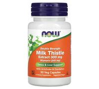 Now Foods Chardon-Marie, Double Efficacité, 300 Mg, 50 Capsules Végétales
