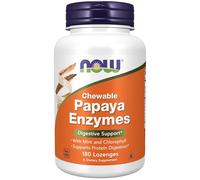 Now Foods, Chewable Papaya Enzyme, 180 Comprimés à Sucer, Sans Soja, Sans Gluten, Sans OGM