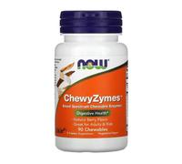 NOW FOODS CHEWYZYMES, SAVEUR NATURELLE DE BAIES, 90 COMPRIMÉS À CROQUER