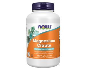 NOW FOODS Citrate de Magnésium, 133 mg (180 gélules)