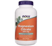 Now Foods Citrate de magnésium 200 mg - 250 Comprimés