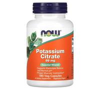 Now Foods Citrate De Potassium, 99 Mg, 180 Capsules Végétariennes
