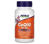 NOW Foods CoQ10 avec oméga-3 60 mg – 60 gélules
