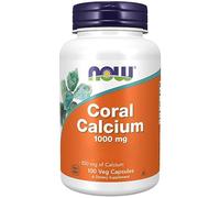 Now Foods, Coral Calcium, 1000mg, Haute Dosé, Calcium de Corail, 100 Capsules végétaliennes, Testé en Laboratoire, Sans Gluten, Sans Soja, Sans OGM, Végétarien