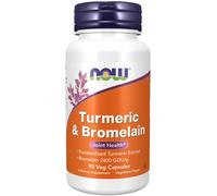 NOW Foods Curcuma & Bromélaïne 90 Gélules Végétales Casher/Végétalien/Non-OGM