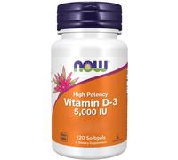 Vitamine D3 5000 IE 120 gélules de gel Now Foods