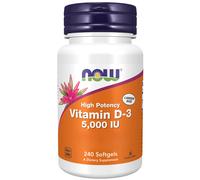 Now Foods, dépôt de vitamine D3, 5000 UI, 240 gélules molles - livraison éclair