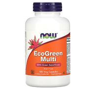 NOW Foods, EcoGreen Multi, sans fer, 180 capsules végétariennes