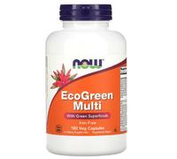 NOW Foods, EcoGreen Multi, sans fer, 180 capsules végétariennes