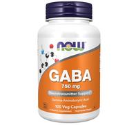 NOW Foods GABA 750 mg – 100 gélules végétales