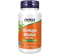 Now Foods - Complément alimentaire Ginkgo biloba 60 mg - 120 gélules végétariennes
