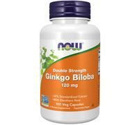 Now Foods, Ginkgo Biloba double force, 120 mg, 100 légumes. Capsules - Livrai...