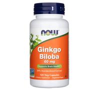Now Foods - Complément alimentaire Ginkgo biloba 60 mg - 120 gélules végétariennes