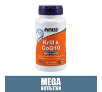 Now Foods Krill & CoQ10 Cœur Support & Cellulaire Énergie Production 60 Gélule
