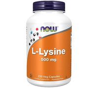 Now Foods, L-Lysine, 500mg, 250 Capsules végétaliennes, Testé en Laboratoire, Acide Aminé, Sans Gluten, Sans Soja, Végétarien