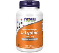 L-Lysine, Double Strength 1000 mg 100 Comprimés Now Foods