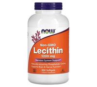 Now Foods Lécithine Sans Ogm, 1200 Mg, 200 Capsules À Enveloppe Molle