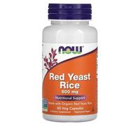 Now Foods Levure De Riz Rouge, 600 Mg, 60 Capsules Végétariennes