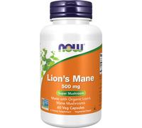 NOW Foods | Lion's Mane 500 mg | Fabriqué avec des champignons organiques Lion's Mane