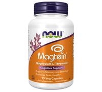 Now Foods Magtein (L-thréonate de magnésium) 90 gélules – Végan, Testé en laboratoire, Sans Gluten